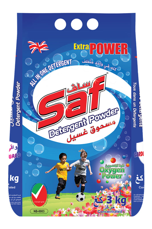 Buy 1 Get 1 FREE: Saf Detergent Blue 3Kg + FREE Saf Fabric Softener Blue 2L