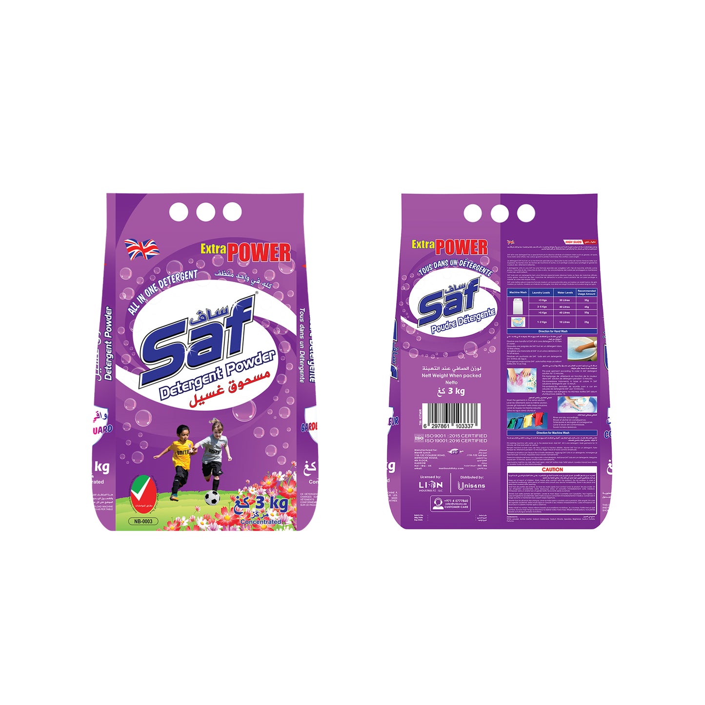 Saf Detergent Powder Purple 3KG