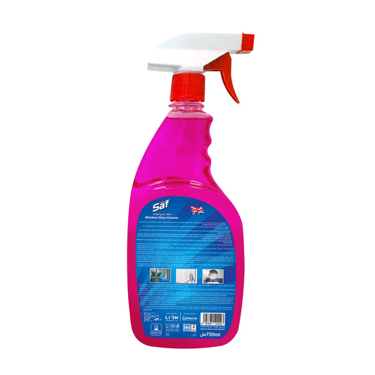 منظف النوافذ والزجاج ساف وردي 750 مل