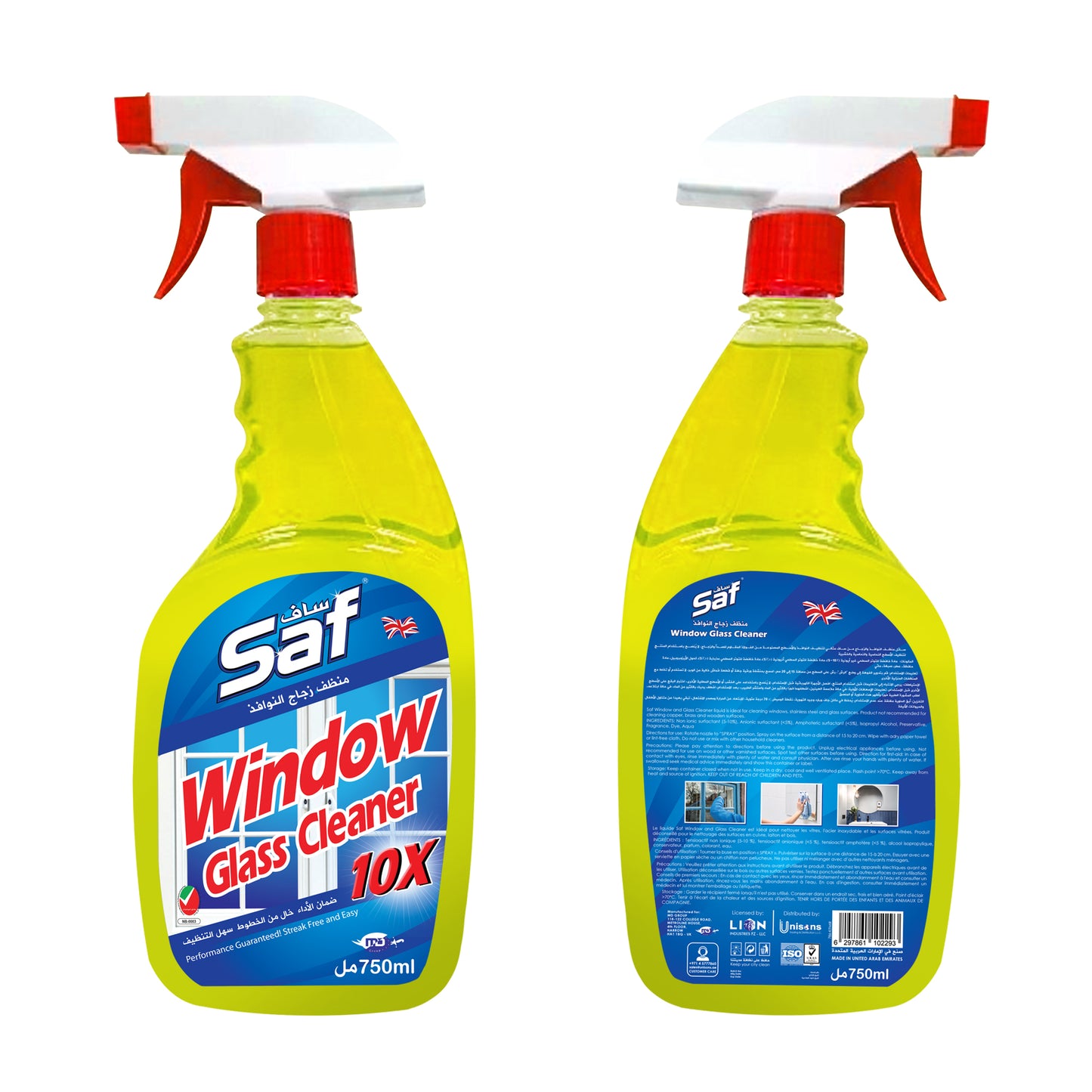SAF Window & Glass Cleaner Yellow 750ml