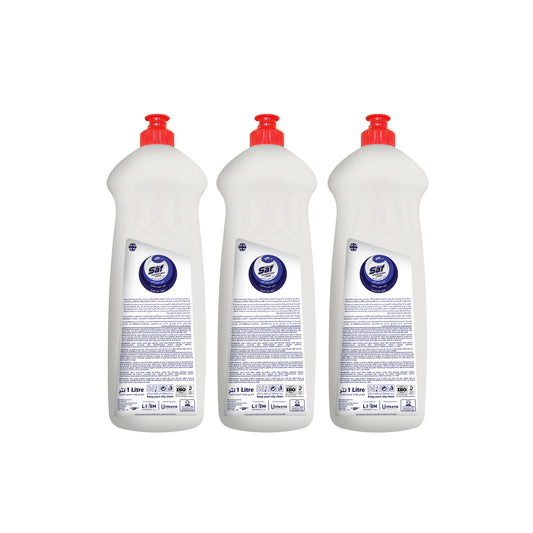 Saf Dishwash Liquid Blue – 1L SW3 (Pack of 3)