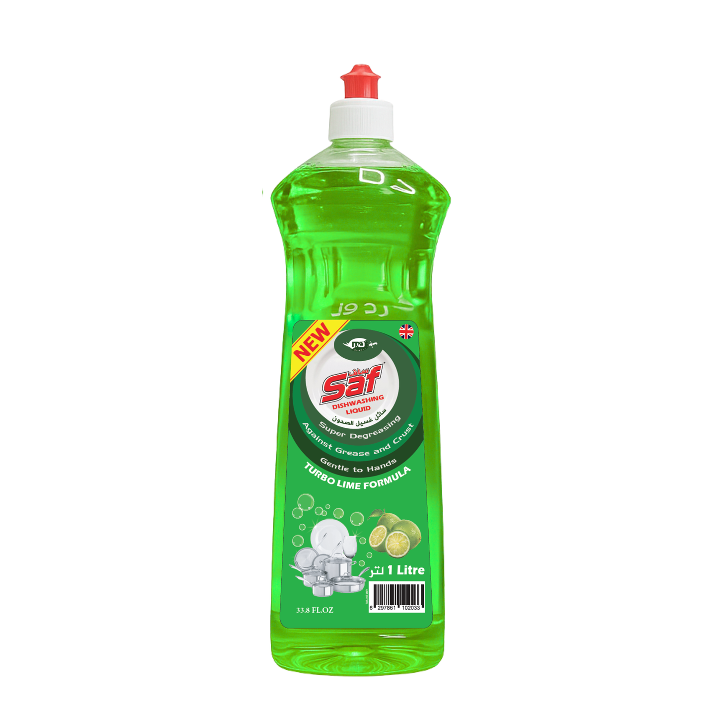 Saf Dishwash Liquid Lime Green
