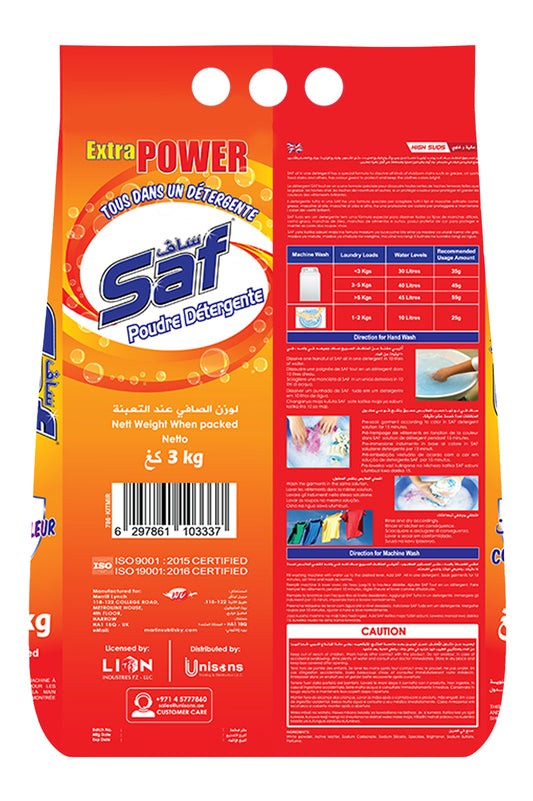 Saf Détergent en Poudre Orange 3KG