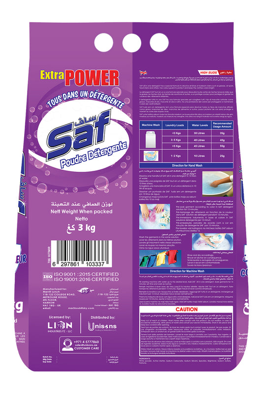 Saf Detergent Powder Purple 3KG
