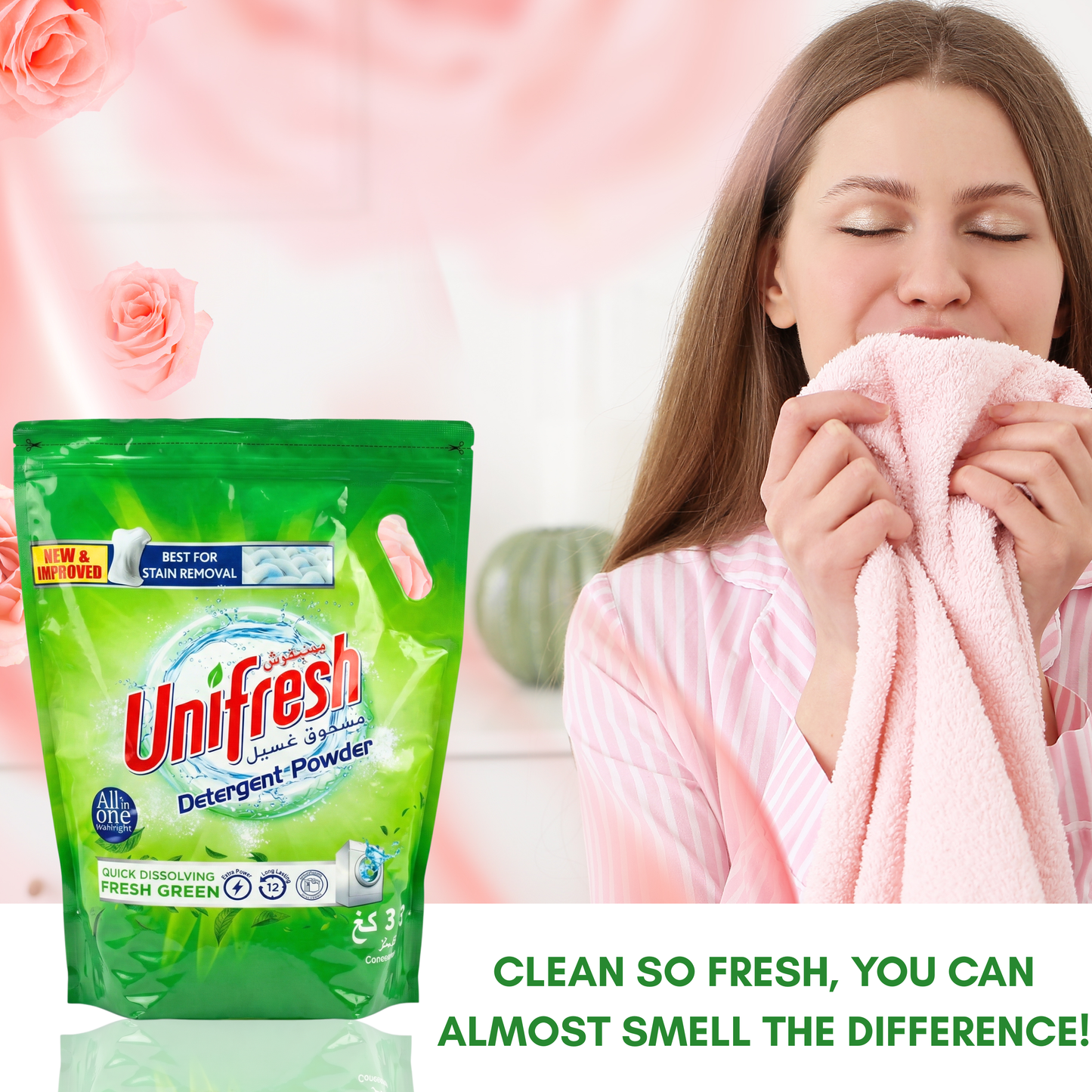 Unifresh Detergent Powder Green 3KG