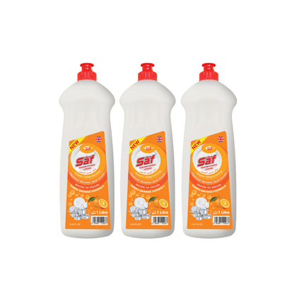 Liquide vaisselle Saf Orange 1 L SW3 (Pack de 3)