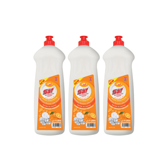 Liquide vaisselle Saf Orange 1 L SW3 (Pack de 3)