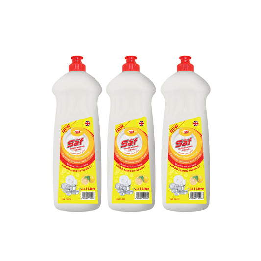 Liquide vaisselle Saf Citron SW3 (Pack de 3)