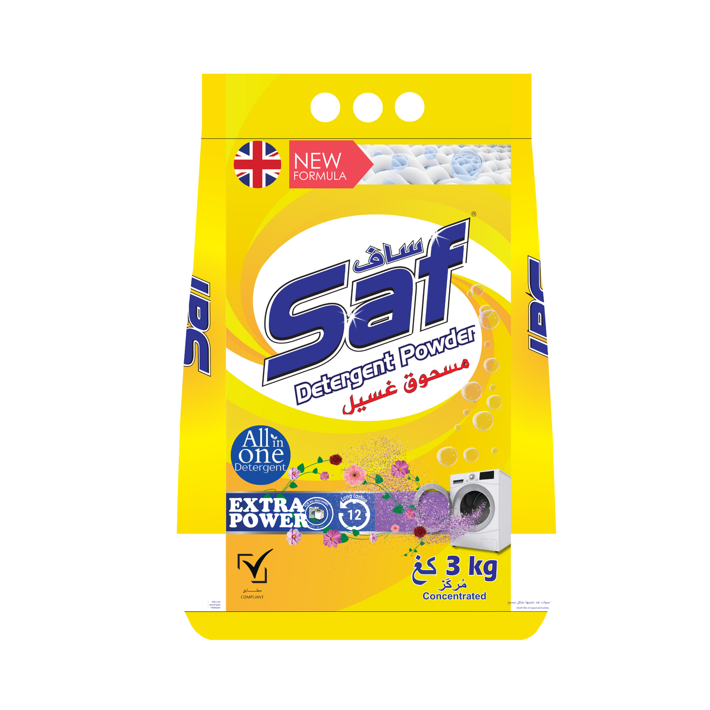 Saf Detergent Powder Yellow 3KG