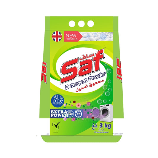 Saf Detergent Powder Green 3KG