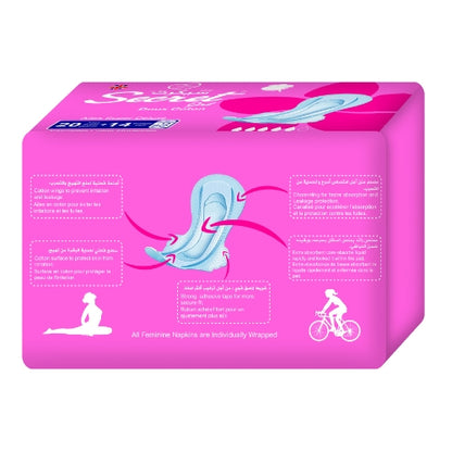Serviettes hygiéniques Secret Plus Rose – 20 serviettes + 14 protège-slips