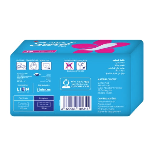 Serviettes hygiéniques Secret Girl bleues – 25 serviettes et 25 protège-slips