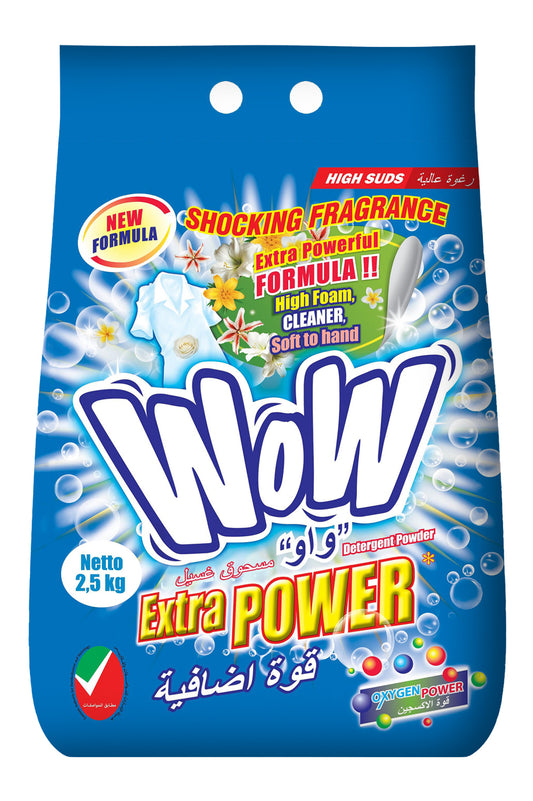 Lessive en poudre Wow Bleu 2,5 kg