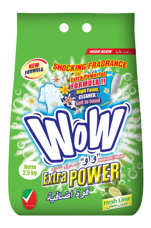 Lessive en poudre Wow vert citron 2,5 kg