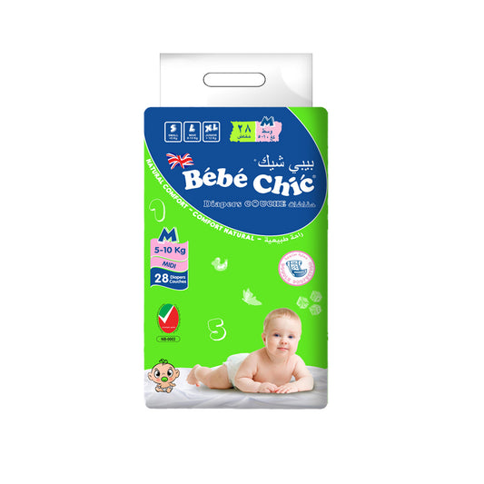 Bebe Chic Baby Diapers Medium – (28 Pc/pack)