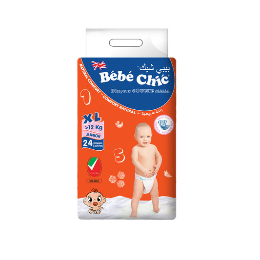 Bebe Chic Baby Diapers XL – 12 KG+ (24 Pc/pack)