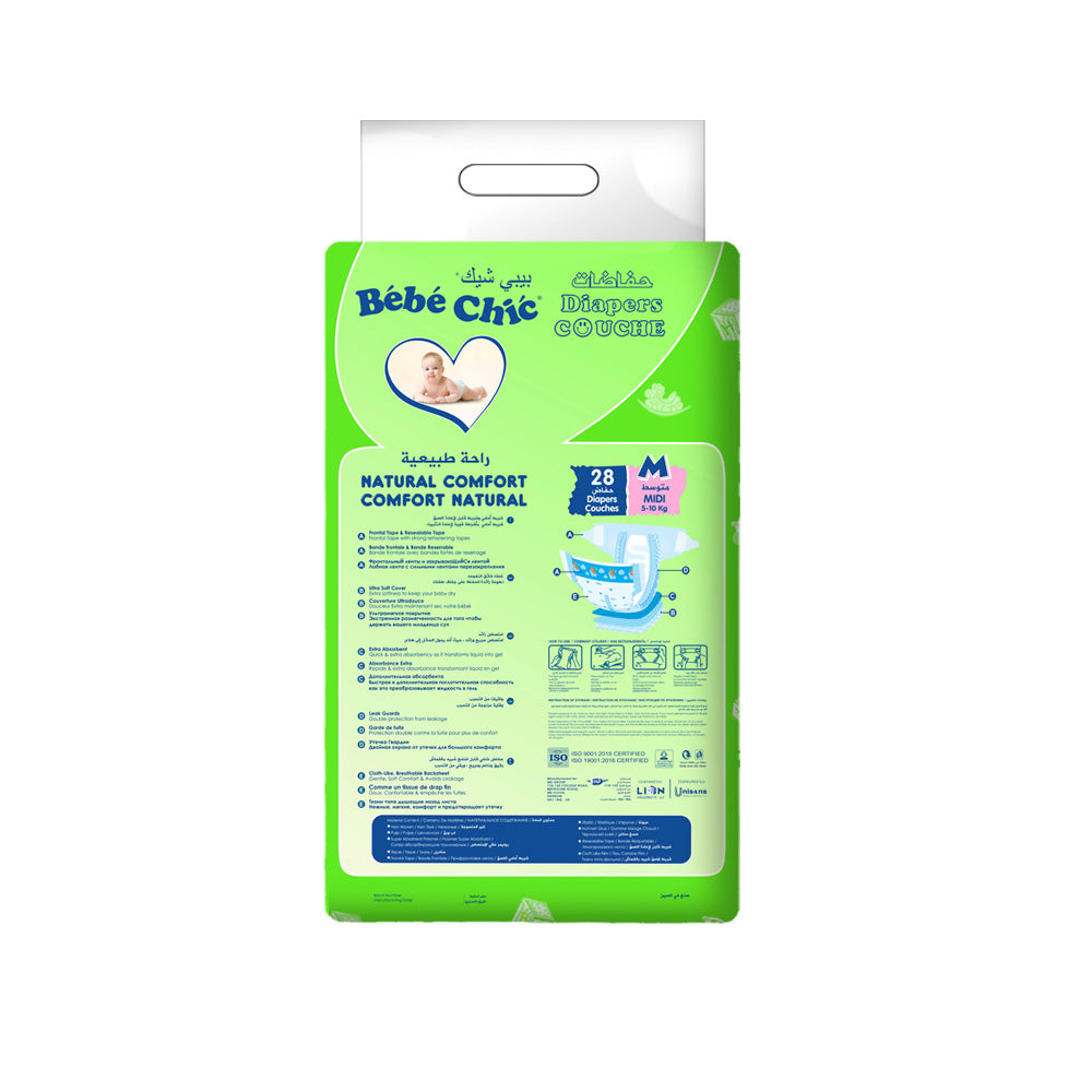 Bebe Chic Baby Diapers Medium – (28 Pc/pack)