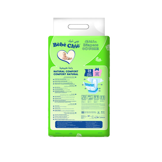 Bebe Chic Baby Diapers Medium – (28 Pc/pack)